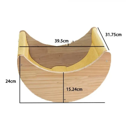 Wall Mounted Cat Tree with Sisal Scratching Post, Climbing Ladder, Jumping Platform and Hammock, creating a fun place for cats!