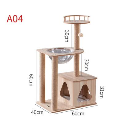 Large Cat Tree For Indoor Tall Tower For Pet Multi-Level For Cats Toys For Cats Grinding Paws Pet Scrapers Scratching Post