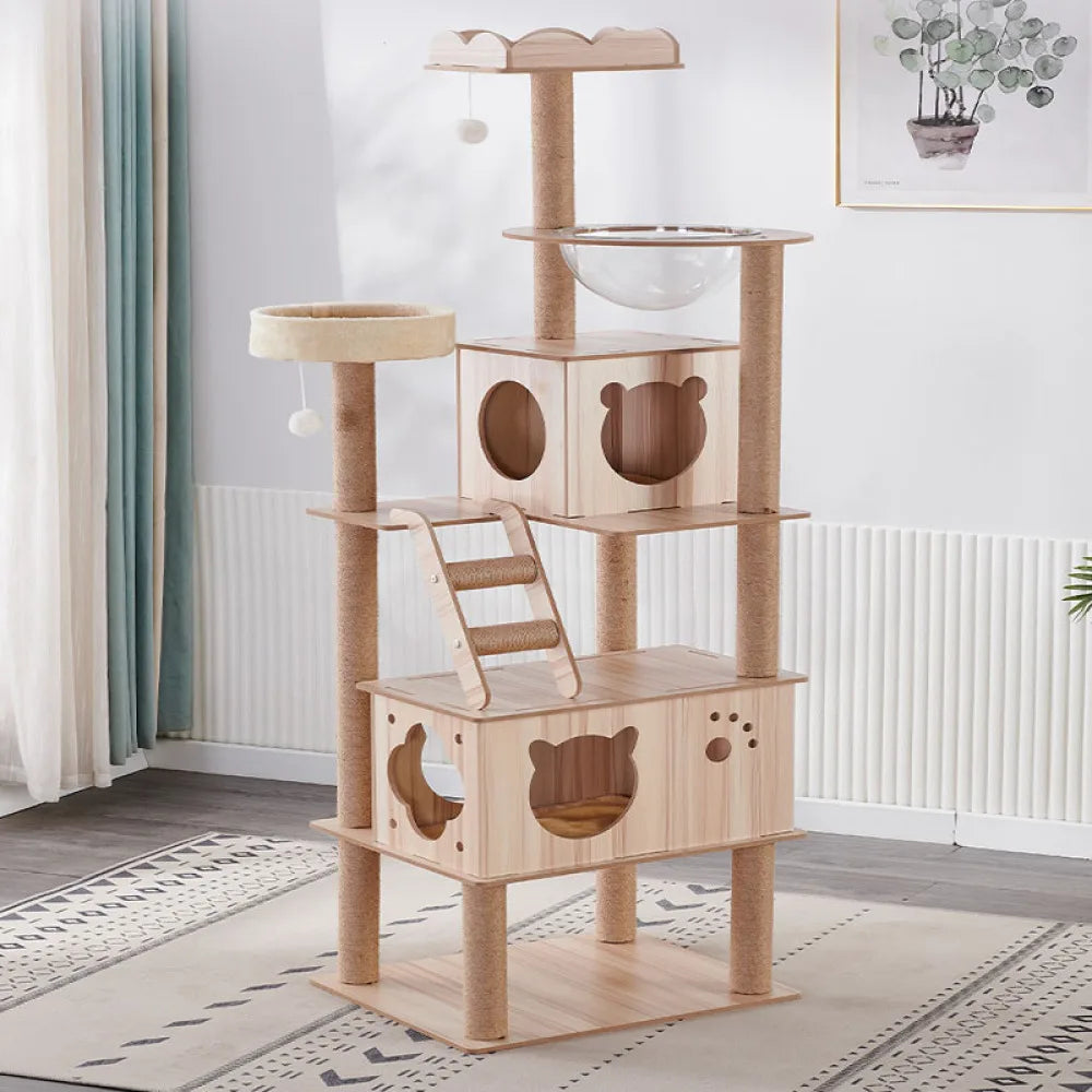 Large Cat Tree For Indoor Tall Tower For Pet Multi-Level For Cats Toys For Cats Grinding Paws Pet Scrapers Scratching Post