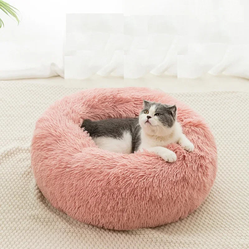Super Cat Bed Warm Sleeping Cat Nest Soft Long Plush Best Pet Dog Bed for Dogs Basket Cushion Cat Bed Cat Mat Animals Sleeping
