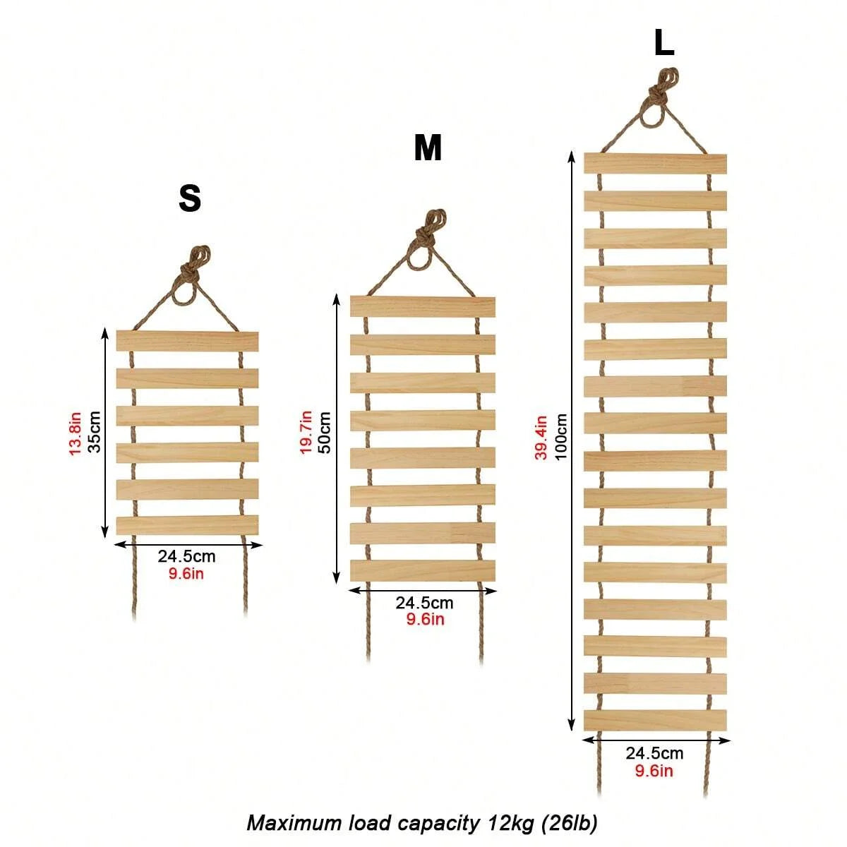 Natural Wood Cat Climbing Ladder Bridge Tree Versatile for Cages Wardrobes Ideal for Playful Kittens Pet Furniture Accessories