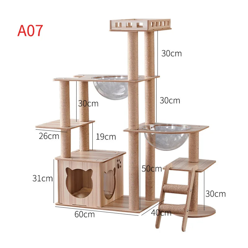 Large Cat Tree For Indoor Tall Tower For Pet Multi-Level For Cats Toys For Cats Grinding Paws Pet Scrapers Scratching Post