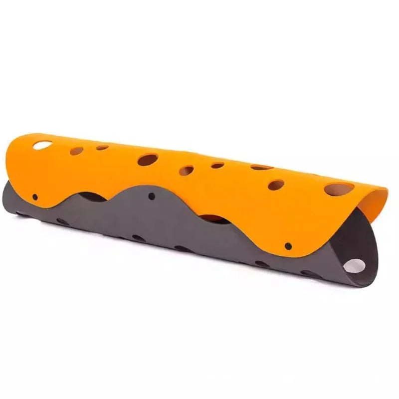 1PC Cat Tunnels Bed Foldable Pet Tunnel Tube Bed with Holes DIY Cats Play Mat Cat Activity Rug Toy for Interactive