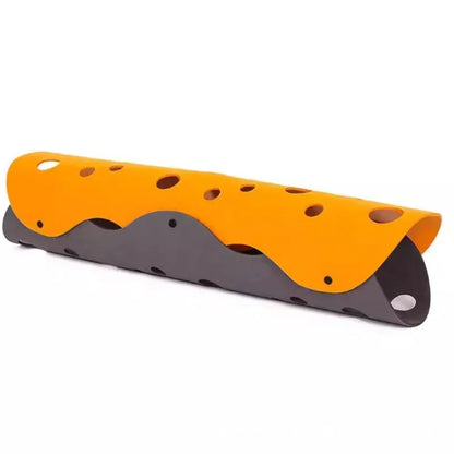 1PC Cat Tunnels Bed Foldable Pet Tunnel Tube Bed with Holes DIY Cats Play Mat Cat Activity Rug Toy for Interactive