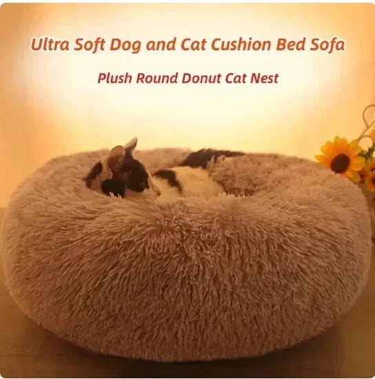 Super Cat Bed Warm Sleeping Cat Nest Soft Long Plush Best Pet Dog Bed for Dogs Basket Cushion Cat Bed Cat Mat Animals Sleeping